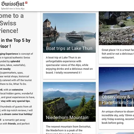 Concierge With Scenic Views And Long By Swisshut Lejlighed Sigriswil